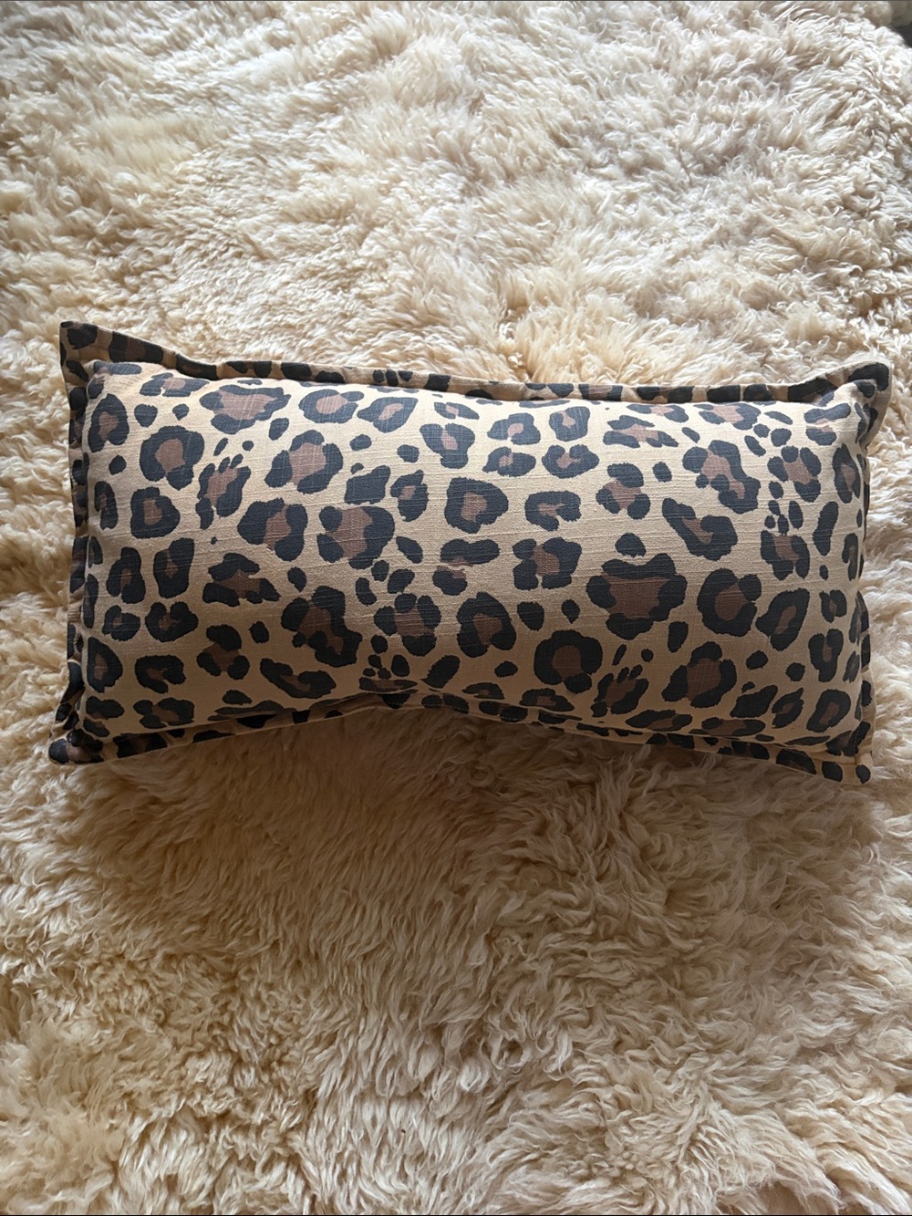 Leopard Print Lumbar Throw Pillow - Brown/Black